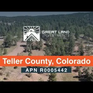 land for sale in Colorado Teller County CO Mountain Estates with trees