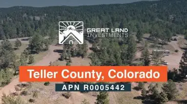 land for sale in Colorado Teller County CO Mountain Estates with trees