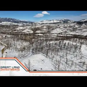 1 Acre of Colorado Land for sale with trees and mountain views.